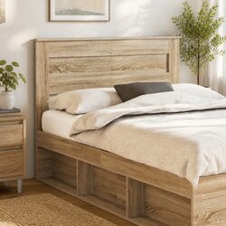 Brown Engineered Wood Headboard – Modern and Minimal