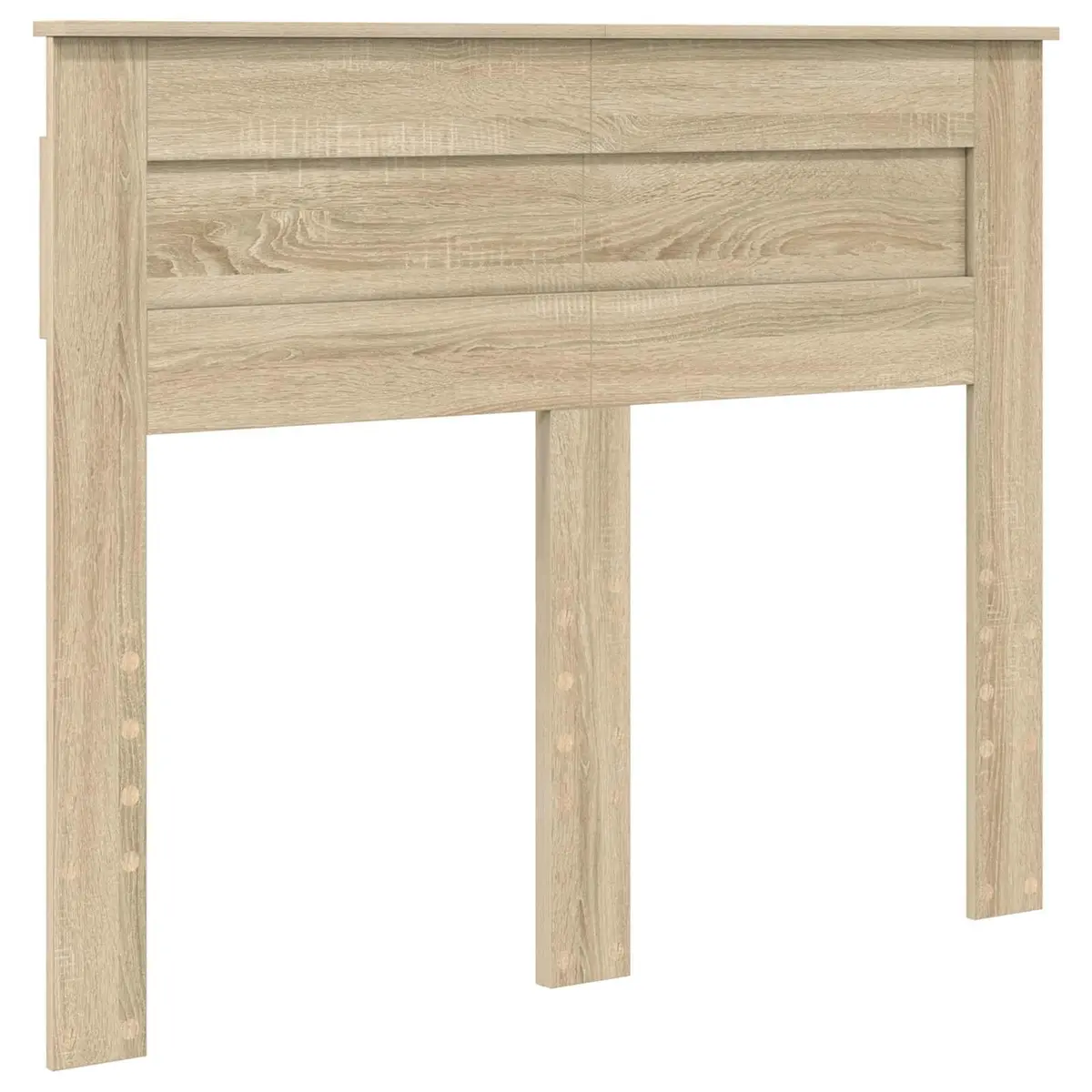 Brown Engineered Wood Headboard Modern Bedroom Furniture Minimalist Design Wall