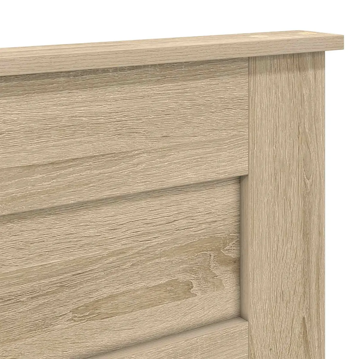 Brown Engineered Wood Headboard Modern Bedroom Furniture Minimalist Design Wall