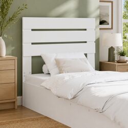 White Engineered Wood Headboard: Modern, Sleek, and Stylish