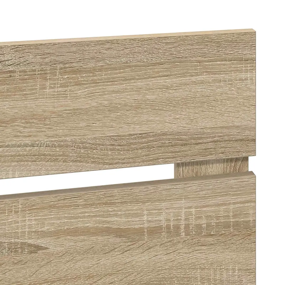 Modern Headboard Rectangular Design Brown Engineered Wood Bedroom Furniture