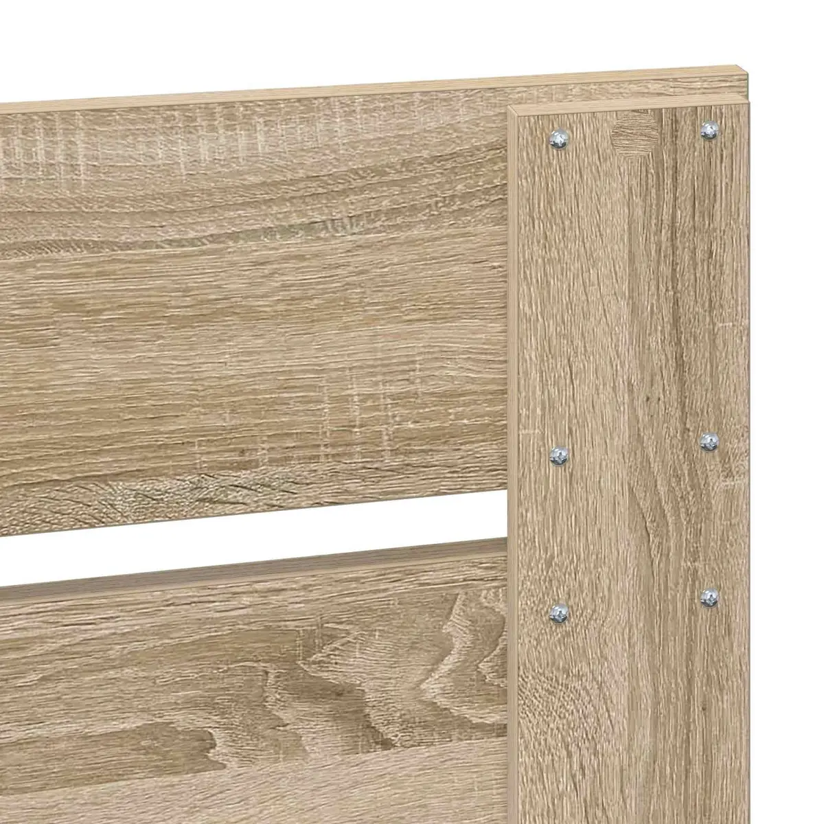 Modern Headboard Rectangular Design Brown Engineered Wood Bedroom Furniture