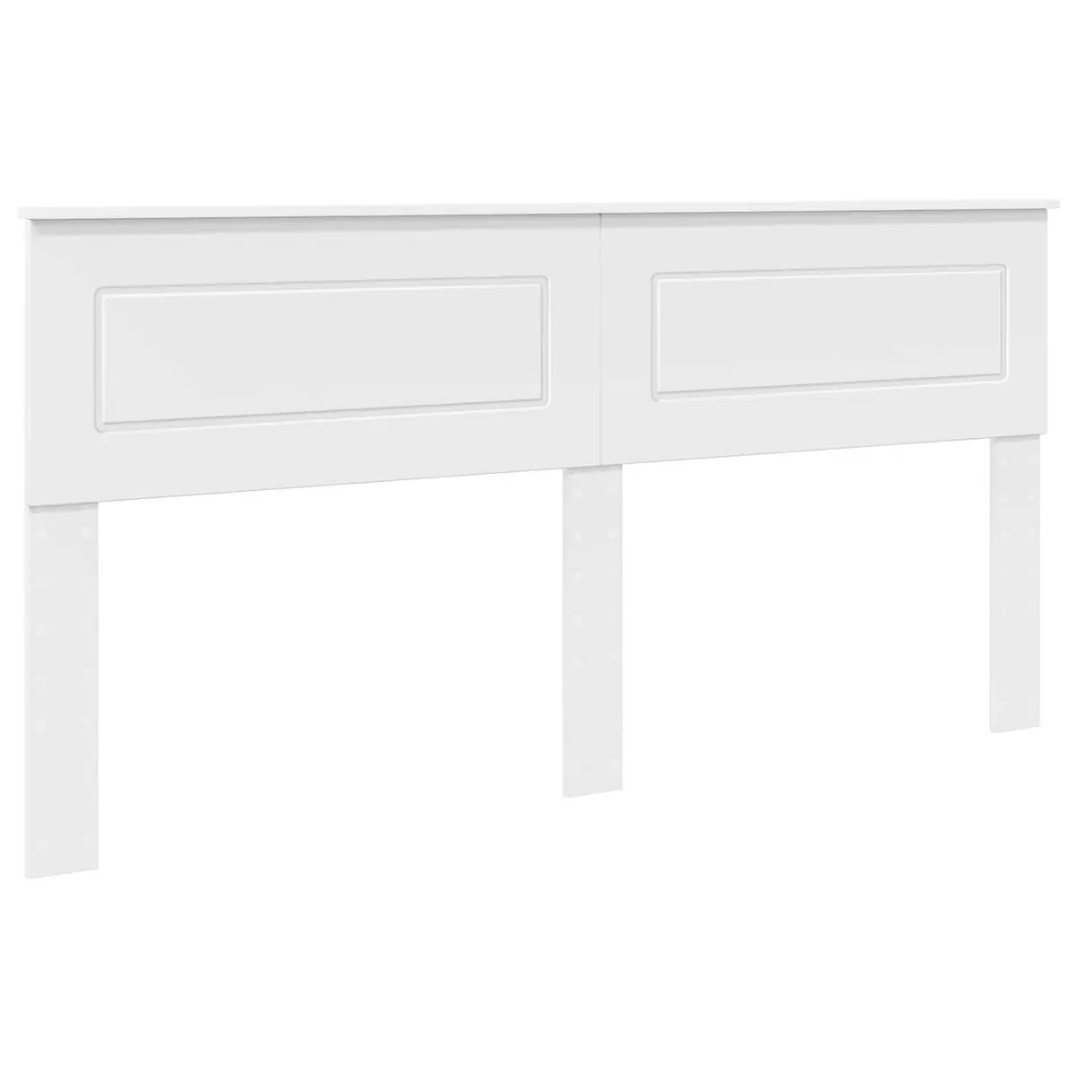 White Headboard Made from Engineered Wood