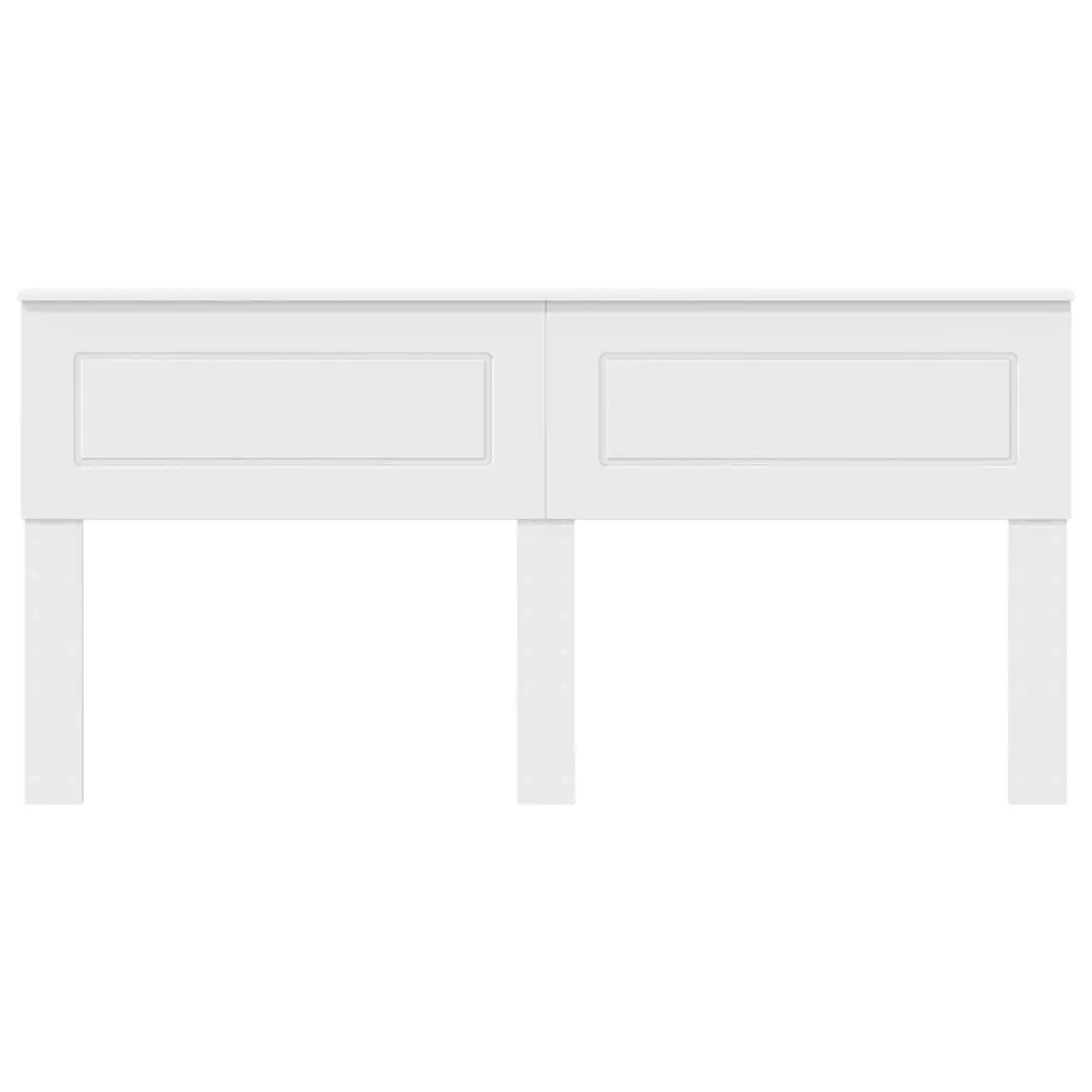 White Headboard Made from Engineered Wood