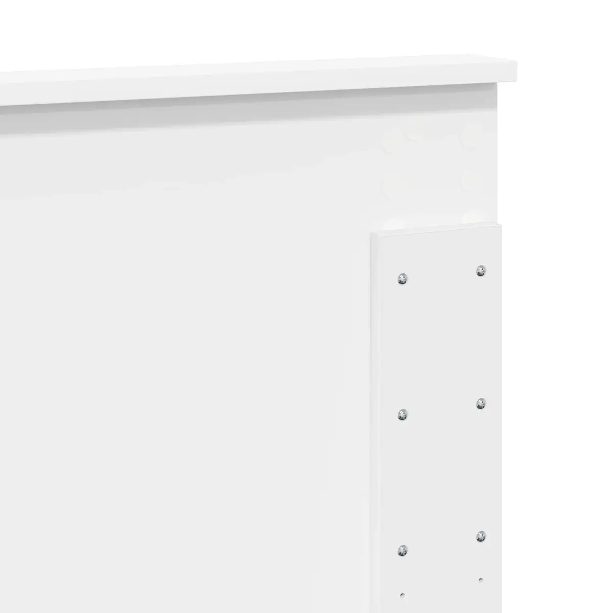 White Headboard Made from Engineered Wood