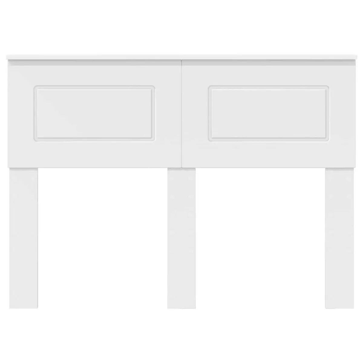 Headboard White Modern Bedroom Engineered Wood Rectangular Contemporary Bedframe