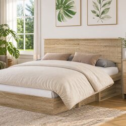 Brown Sonoma Oak Headboard – Minimalist and Modern