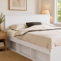 Compact and Confident White Headboard for Modern Bedrooms