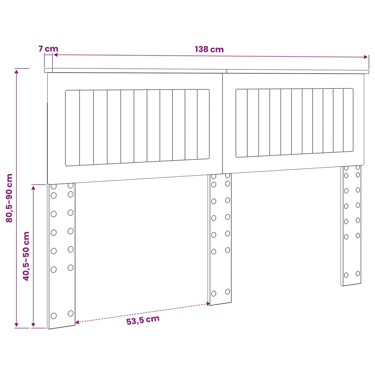 Headboard Engineered Wood Bedroom Furniture Modern Minimalist Design Brown