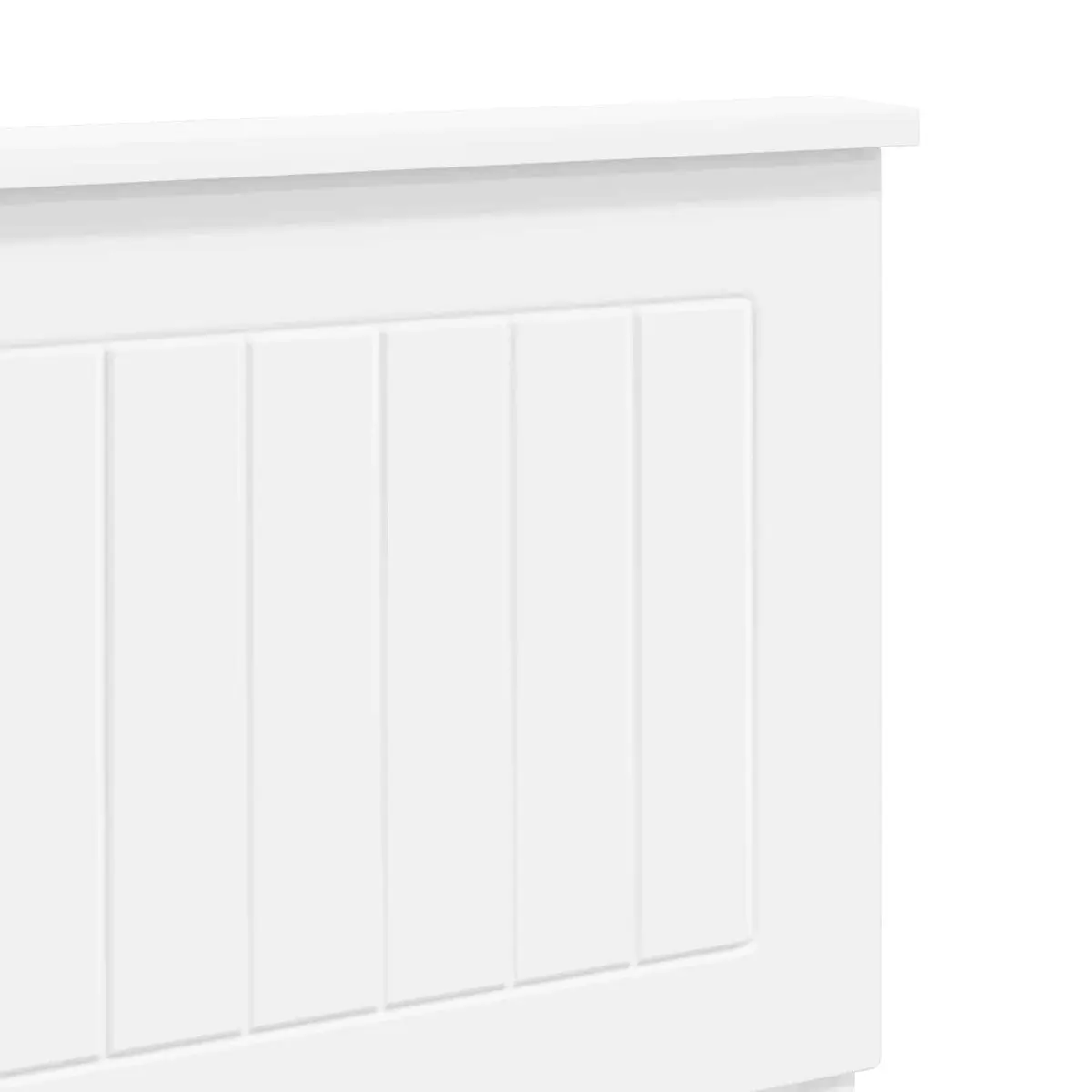 Modern White Headboard Engineered Wood Bedroom Furniture Minimalist Design