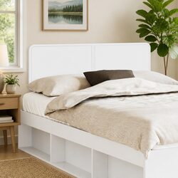White Headboard with Clean Lines for Modern Living