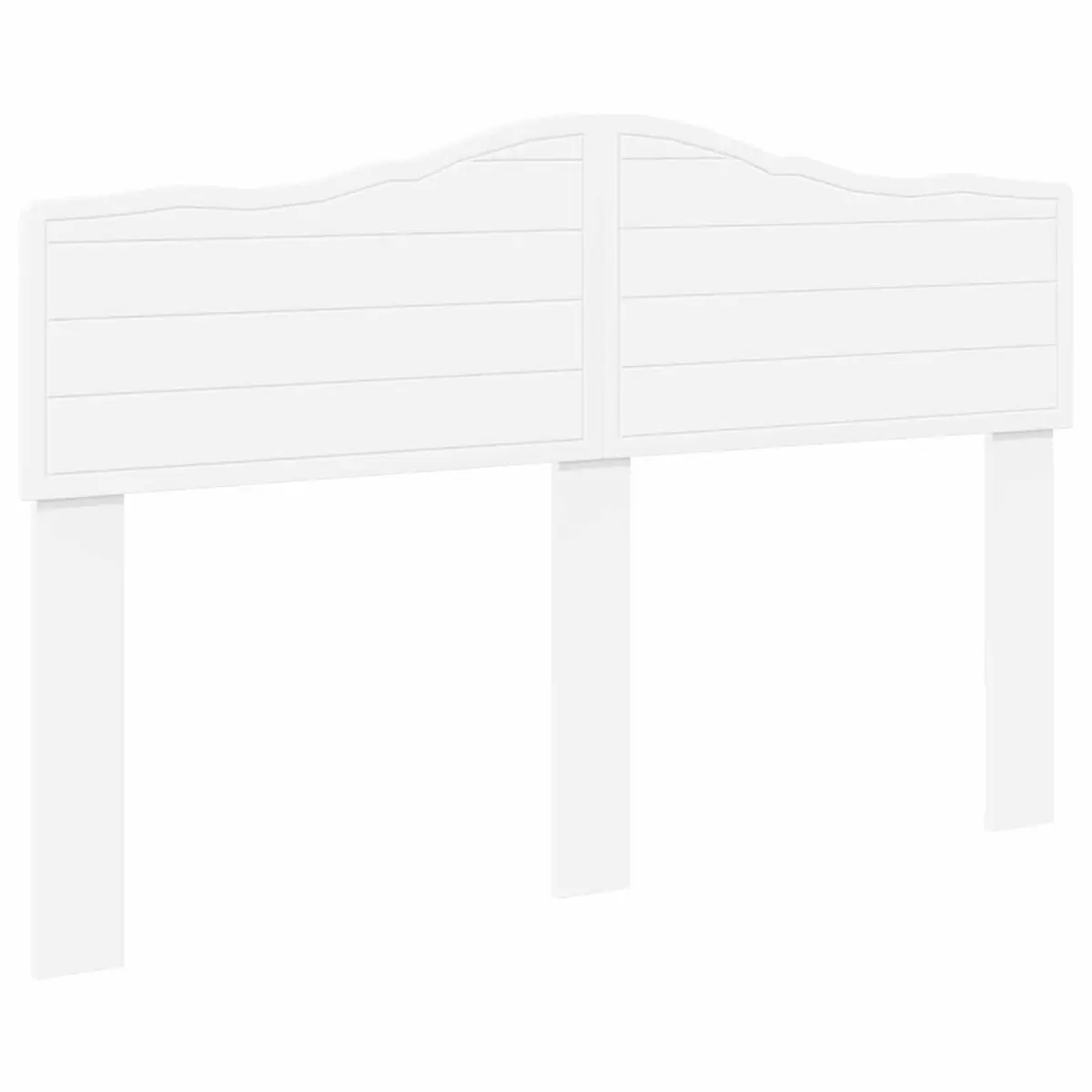White Engineered Wood Headboard for Modern Bedrooms