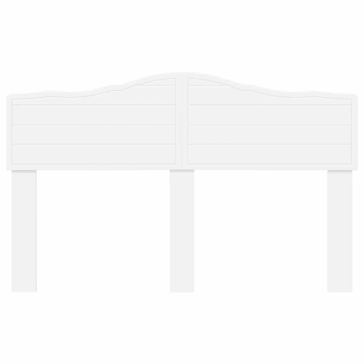 White Engineered Wood Headboard for Modern Bedrooms