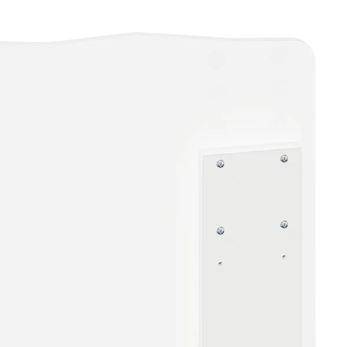White Engineered Wood Headboard for Modern Bedrooms