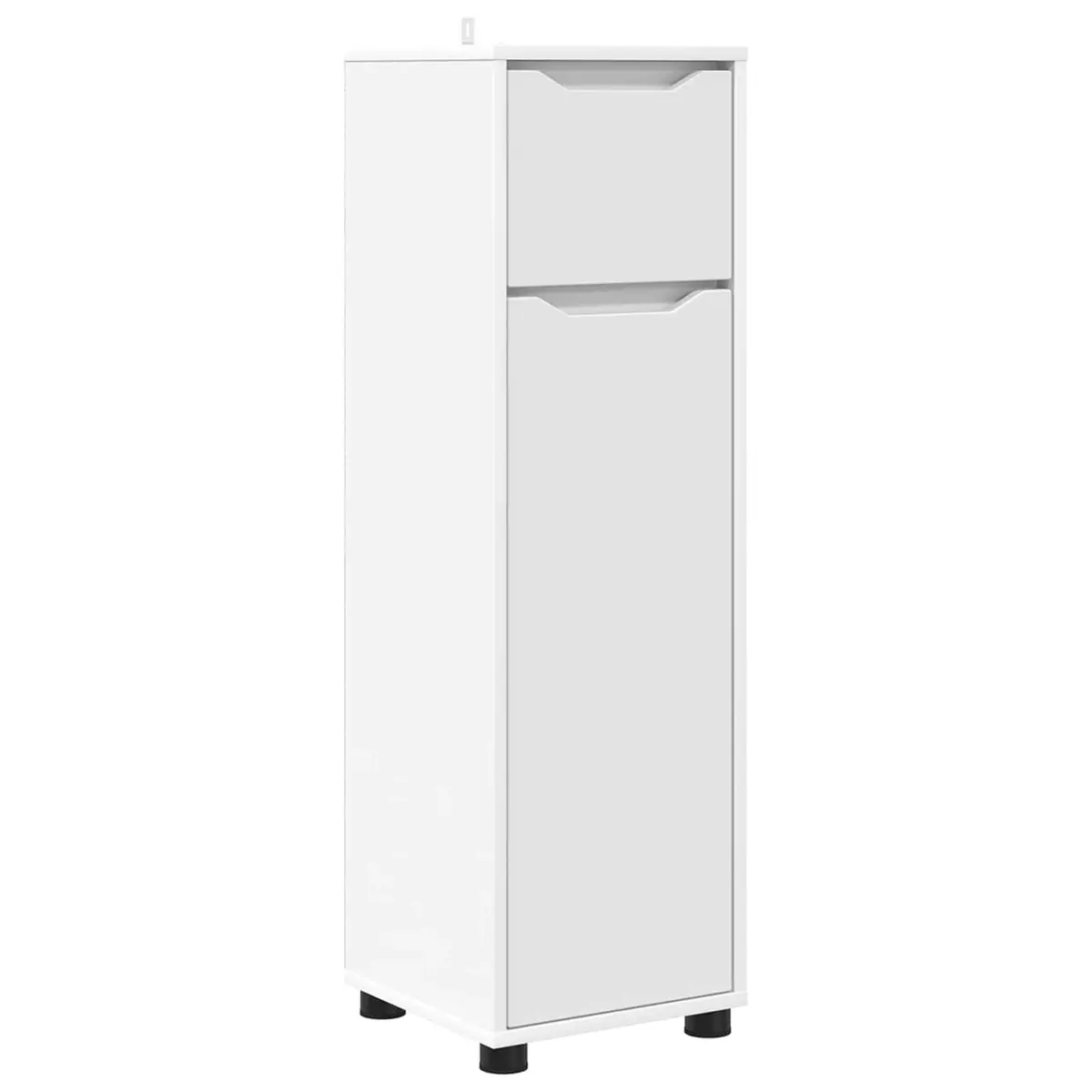 Bathroom Vanity Cabinet White 30.5 x 30 x 101 cm Storage Unit with Adjustable