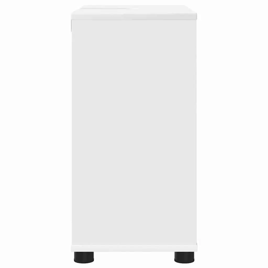 Bathroom Basin Cabinet White Vanity Unit Modern Engineered Wood Storage