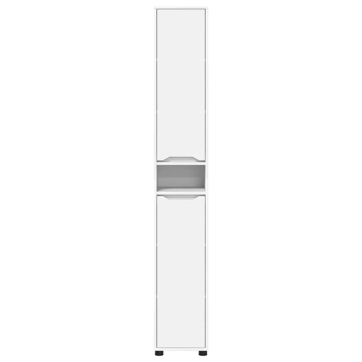 Bathroom Vanity Cabinet White Modern Storage Unit Engineered Wood Shelves Doors