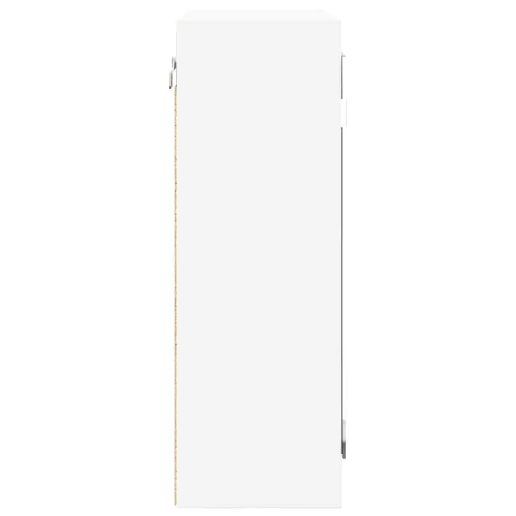 White Wall-Mounted Bathroom Mirror Unit