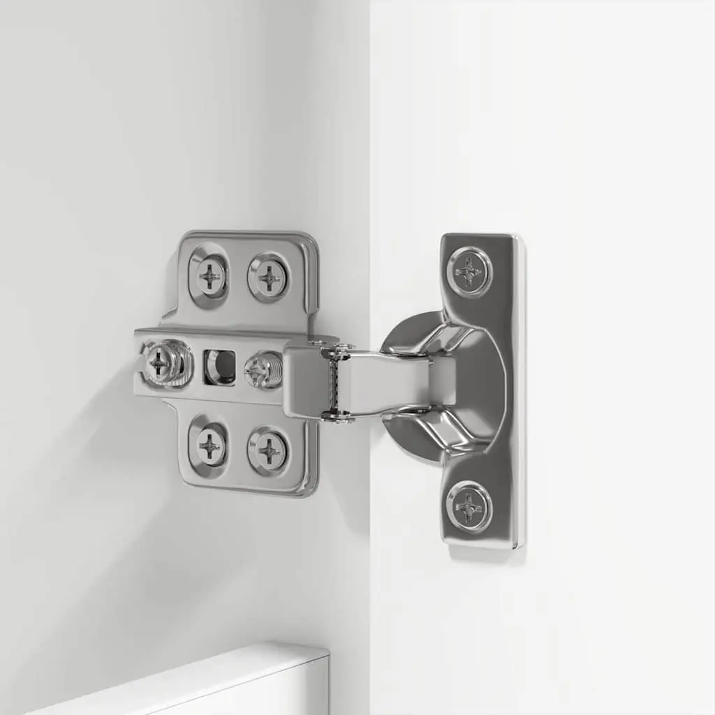 White Wall-Mounted Bathroom Mirror Unit