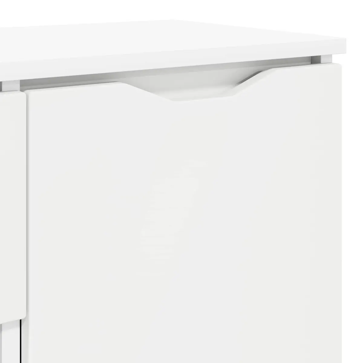 White Sideboard Storage Cabinet Living Room Dining Buffet Modern Rectangular