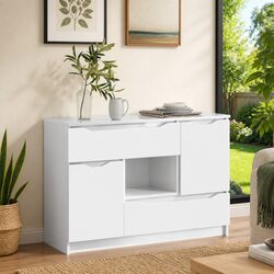 Concise High Gloss White Modern Storage Cabinet