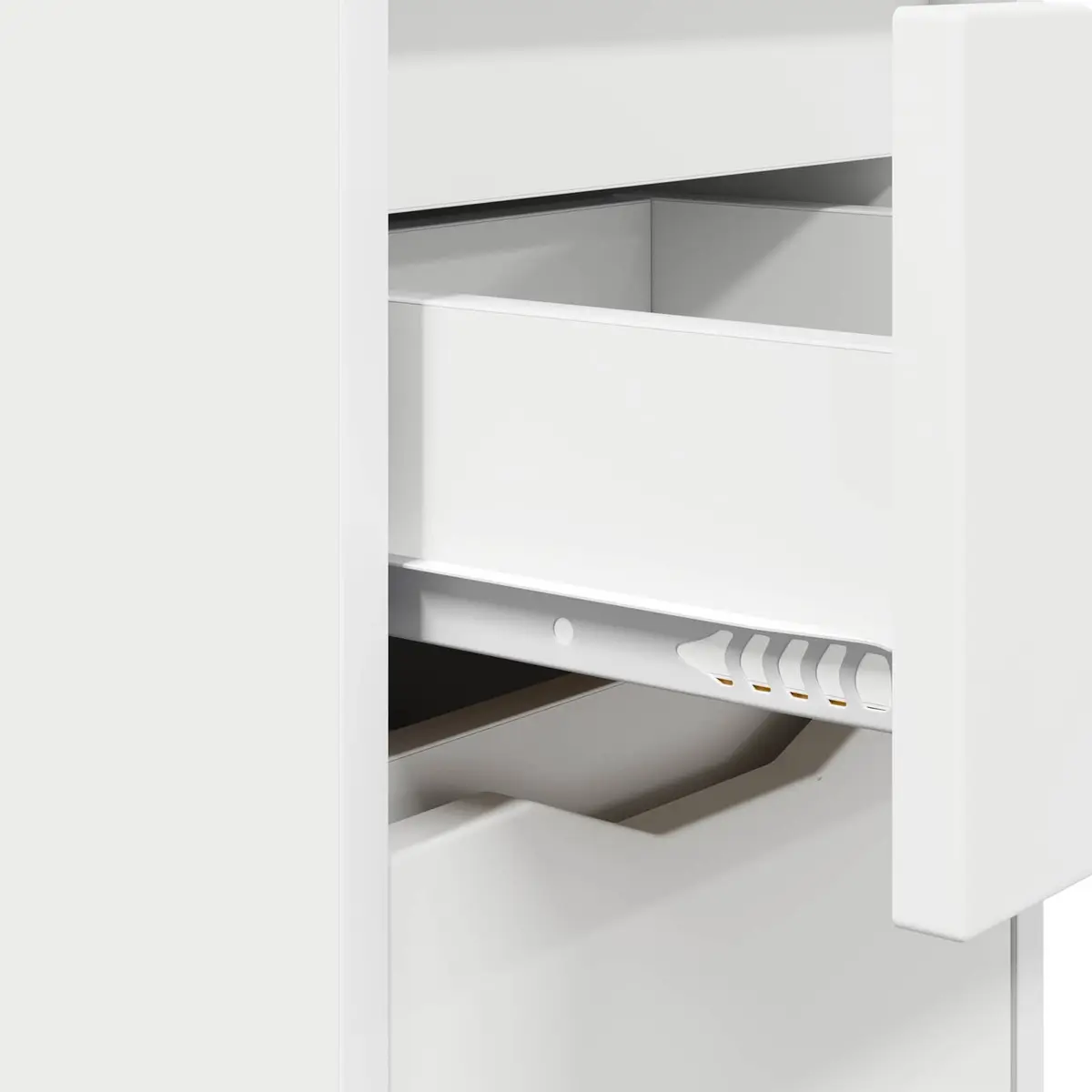 Bedside Table White 30.5W x 30D x 43H cm Engineered Wood Storage Drawer