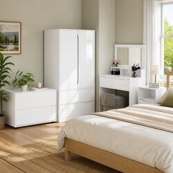 Sleek and Simple High Gloss White Storage Solution