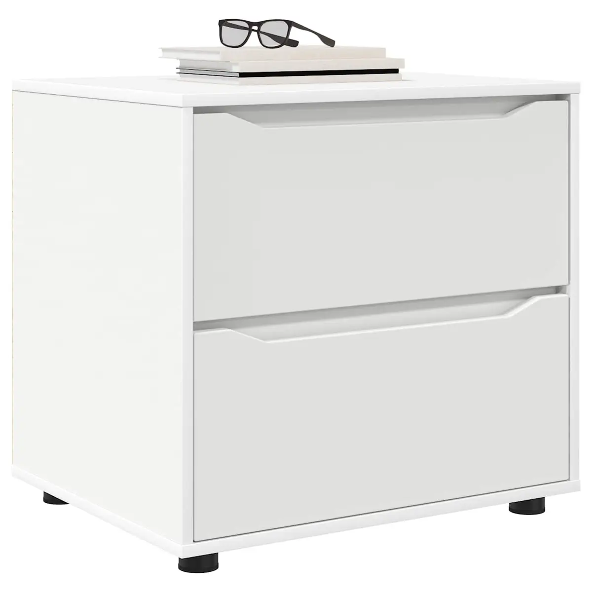 Storage Cabinet White 60x48x57cm Engineered Wood Bedroom Living Room Drawer