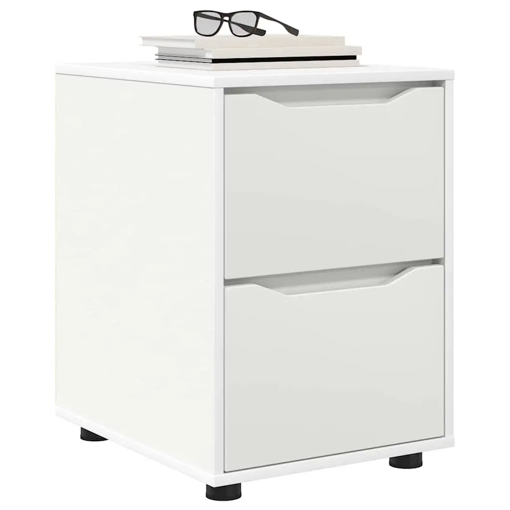Storage Cabinet White 40 x 48 x 57 cm Engineered Wood Drawer Organiser Bedroom