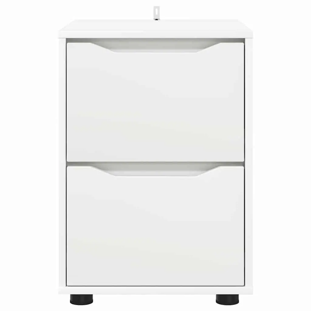 Storage Cabinet White 40 x 48 x 57 cm Engineered Wood Drawer Organiser Bedroom