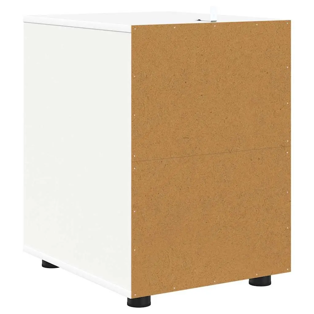 Storage Cabinet White 40 x 48 x 57 cm Engineered Wood Drawer Organiser Bedroom