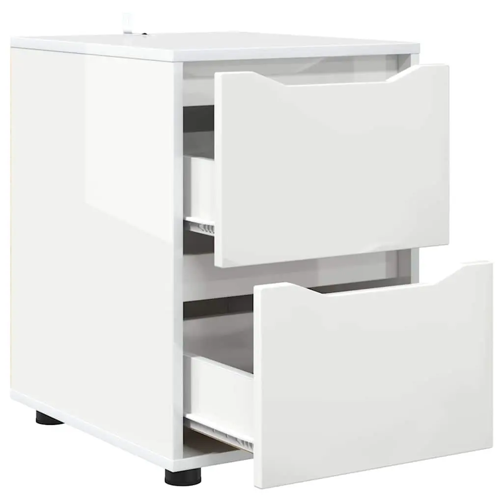 Storage Cabinet High Gloss White Bedroom Living Room Minimalist Design Drawers