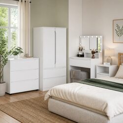 Storage Cabinet White 80 x 31 x 81 cm Engineered Wood Bedroom Living Room