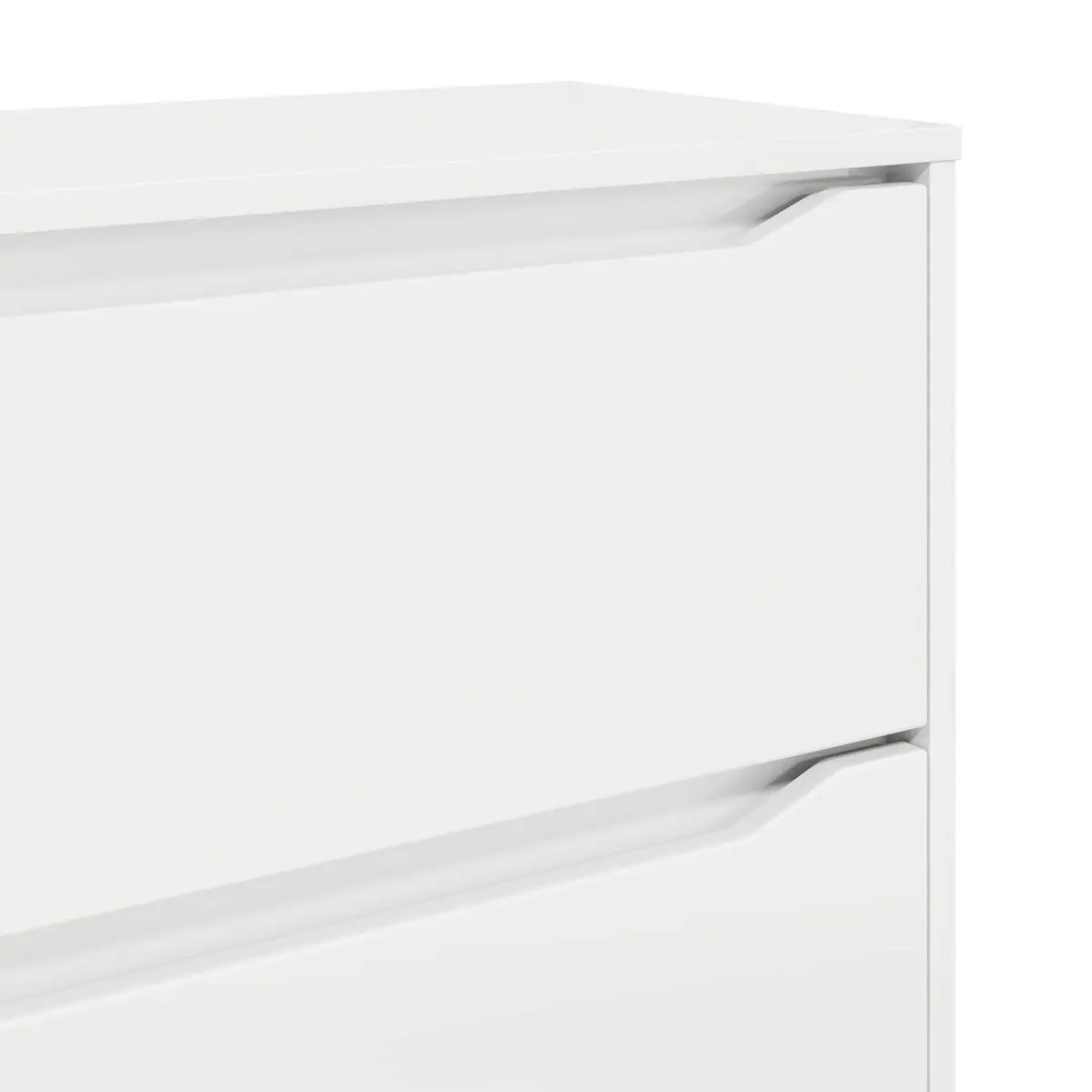 Storage Cabinet High Gloss White Engineered Wood Bedroom Living Room Organiser