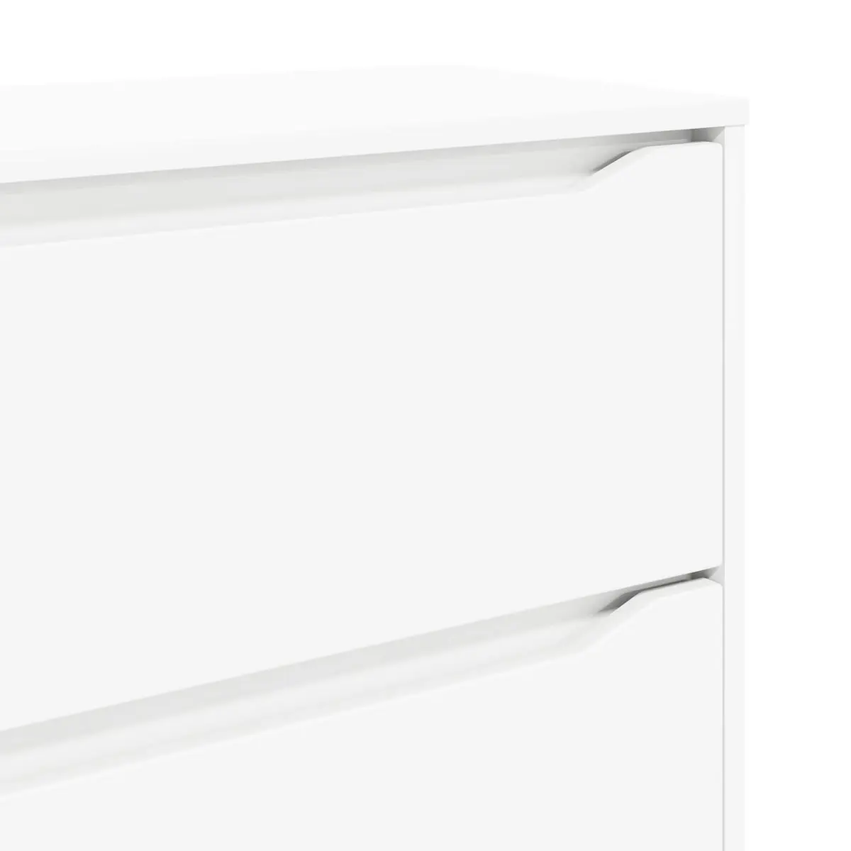 Storage Cabinet White 60x48x81cm Engineered Wood Multiple Drawers Ball-Bearing Slides
