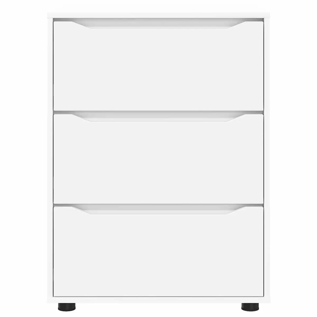 Storage Cabinet White 60x48x81cm Engineered Wood Multiple Drawers Ball-Bearing Slides