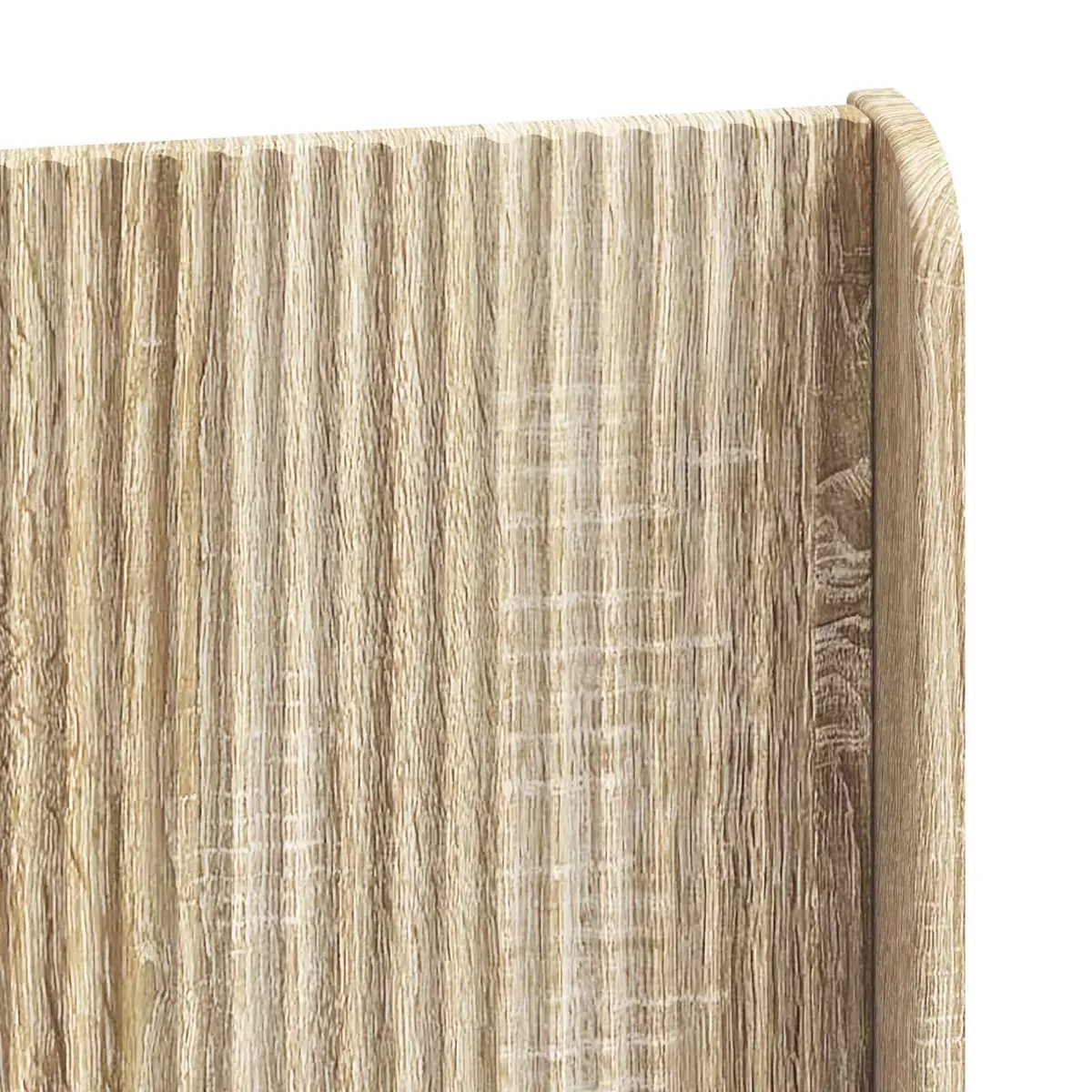 Headboard Engineered Wood Vertical Slat Design Bedroom Furniture Brown
