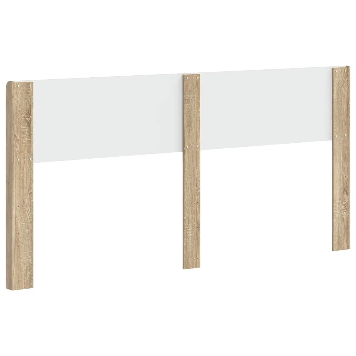 Headboard Brown Engineered Wood Bedroom Furniture Vertical Slat Design Modern
