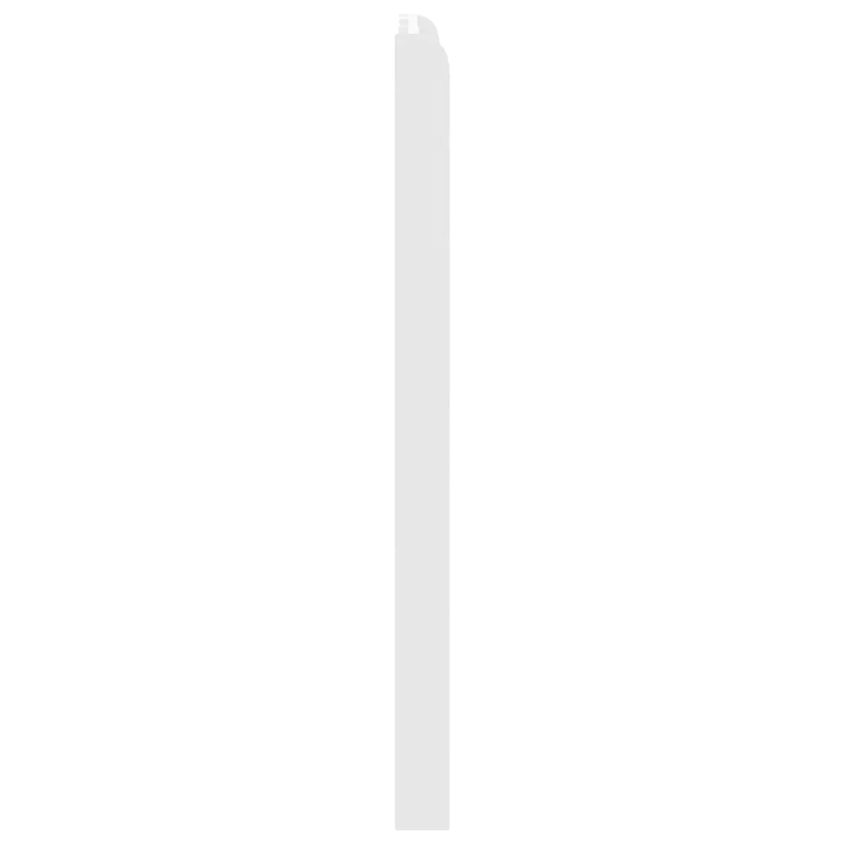 White Headboard Vertical Slat Design Engineered Wood Bedroom Furniture Mount