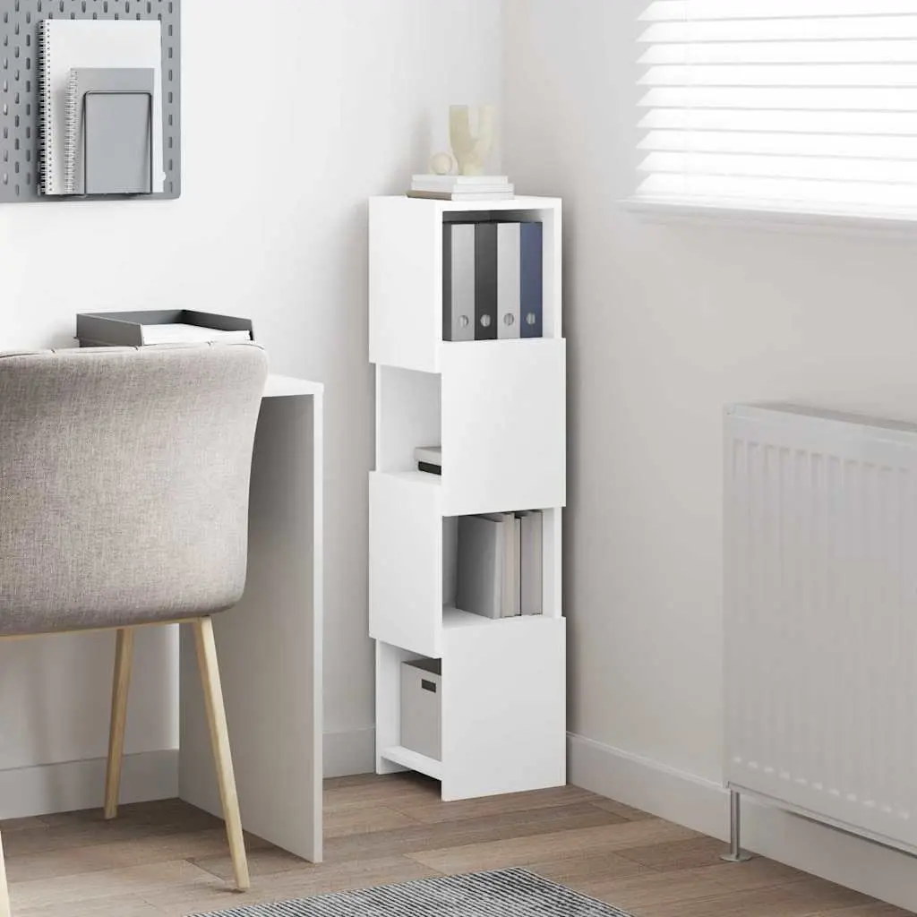 Corner Storage Cabinet 25.5x25x102cm Modern Living Room Shelving Unit