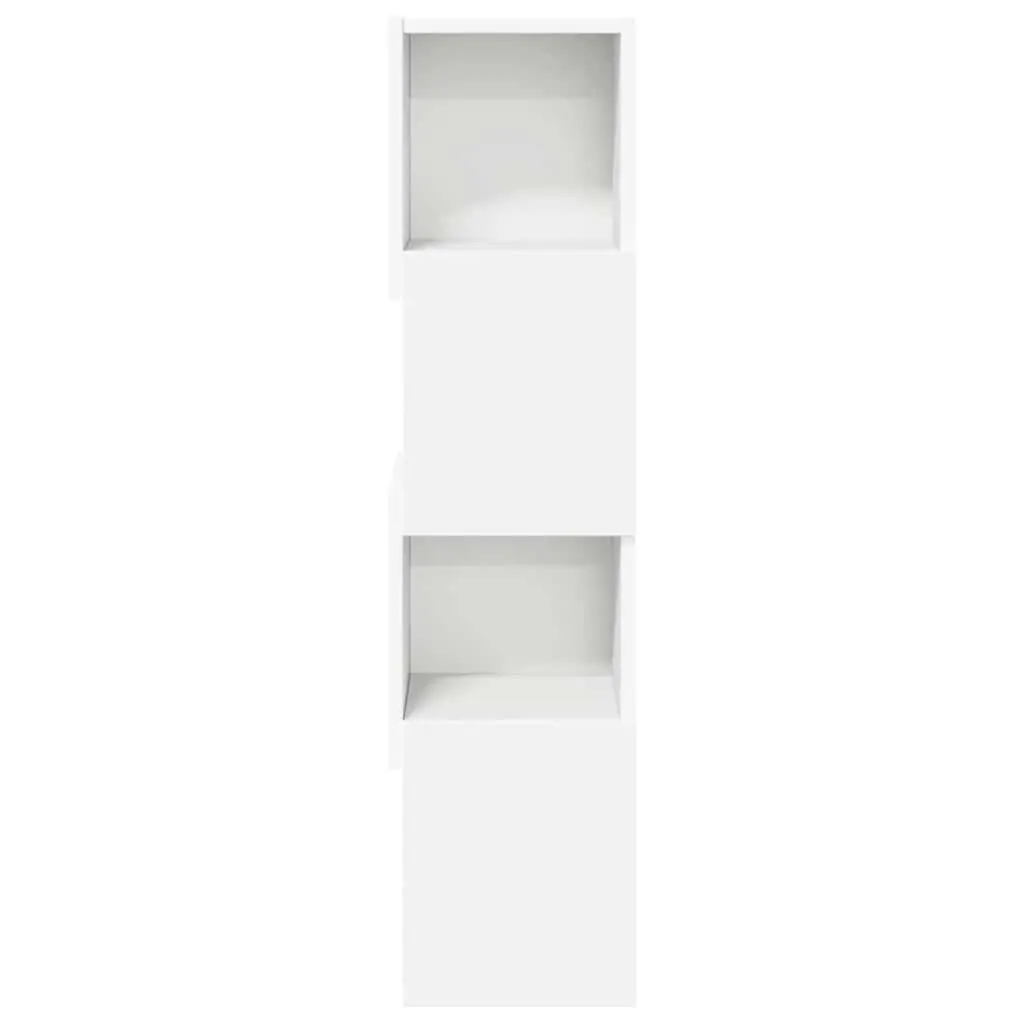 Corner Storage Cabinet 25.5x25x102cm Modern Living Room Shelving Unit