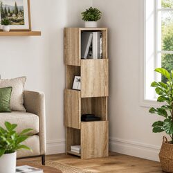 Modern Brown Corner Cabinet with Ample Storage