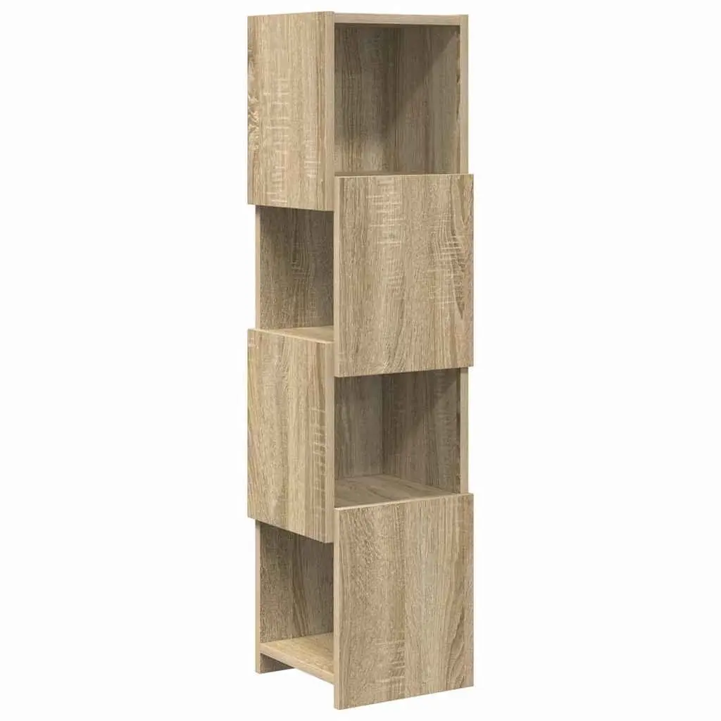 Corner Storage Cabinet Brown Sonoma Oak Modern Furniture Living Room Shelving