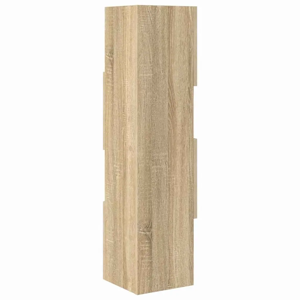 Corner Storage Cabinet Brown Sonoma Oak Modern Furniture Living Room Shelving