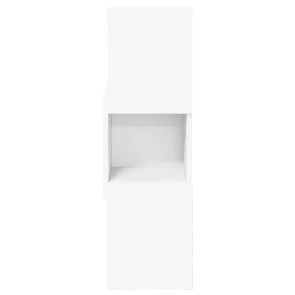 Corner Storage Cabinet Matte 25.5x25x80cm Modern Living Room Organizer Shelf Unit