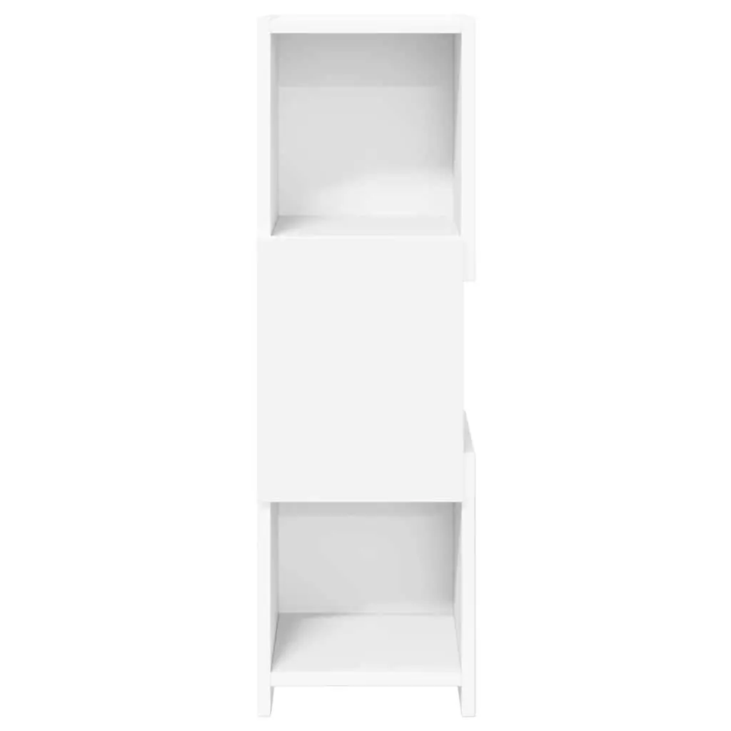 Corner Storage Cabinet Matte 25.5x25x80cm Modern Living Room Organizer Shelf Unit