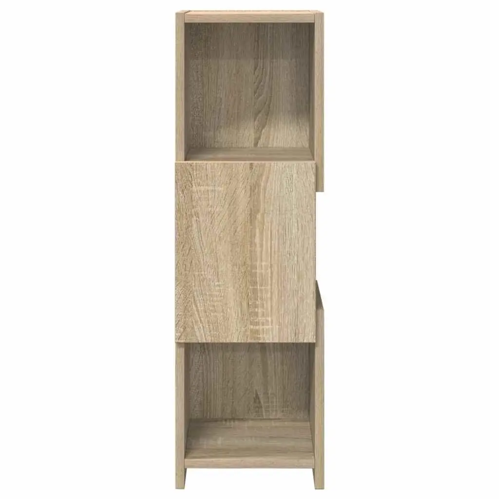 Corner Storage Cabinet Brown Modern Living Room Organizer Engineered Wood
