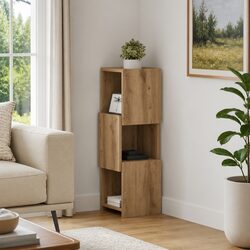 Corner Cabinet Storage Unit 25.5x25x80cm Brown Modern Living Room Furniture