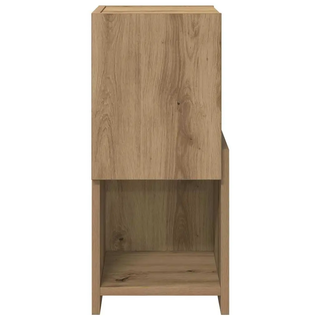 Corner Storage Cabinet 25.5x25x55cm Brown Modern Living Room Shelving Unit