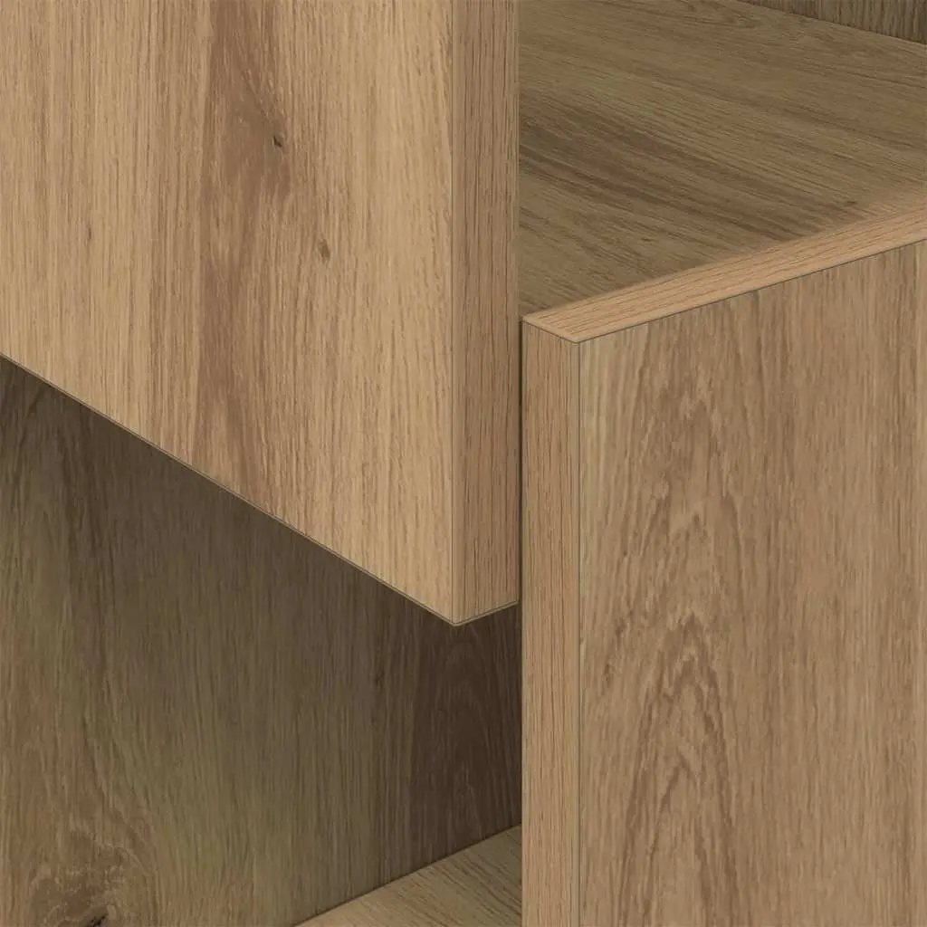 Corner Storage Cabinet 25.5x25x55cm Brown Modern Living Room Shelving Unit